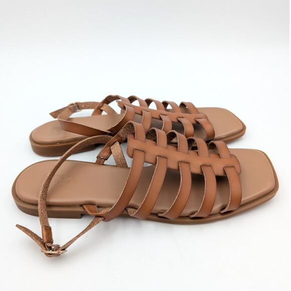 Nordstrom Rack Hugo Flat Sandal Slingback Women’s Leather Brown Size US10M - Picture 4 of 9